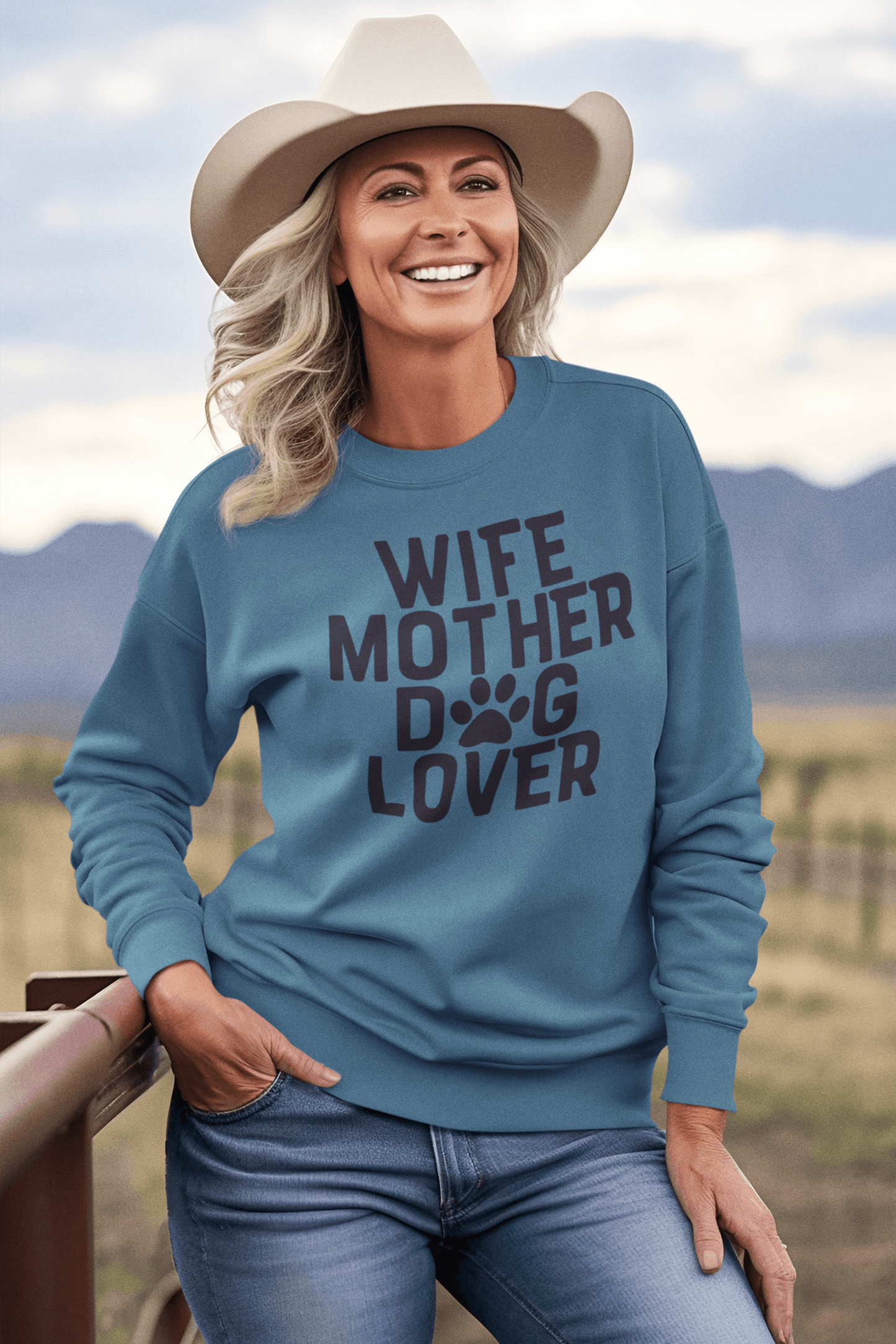 Wife Mother Dog Lover Sweatshirt - Shih Tzu Gifts