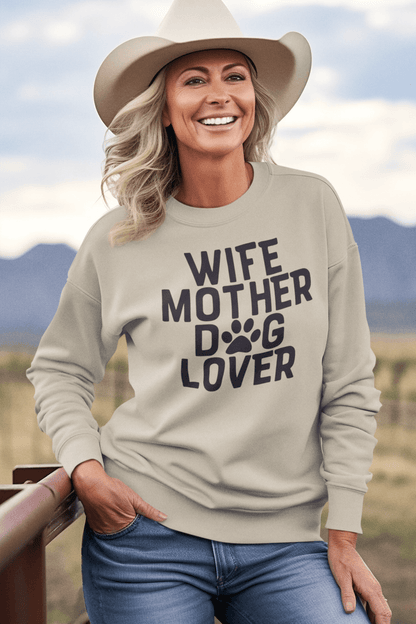 Wife Mother Dog Lover Sweatshirt - Shih Tzu Gifts