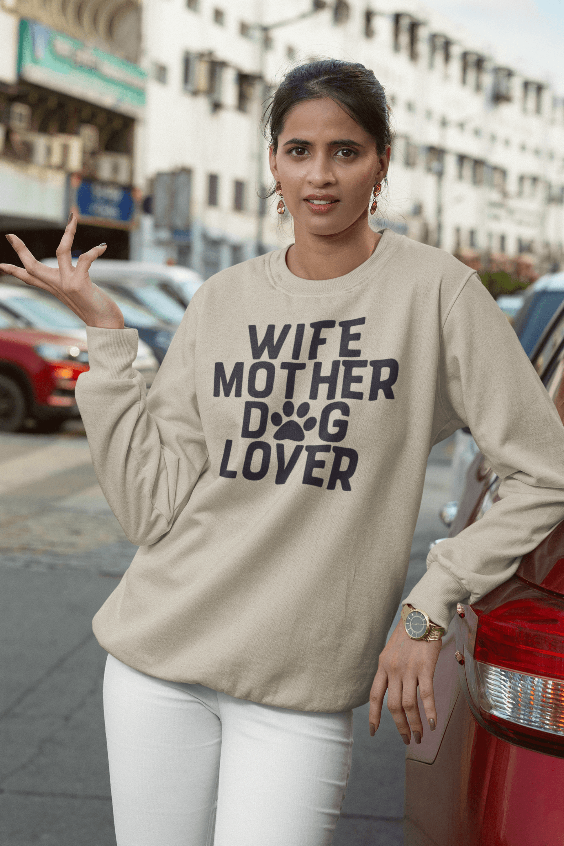 Wife Mother Dog Lover Sweatshirt - Shih Tzu Gifts