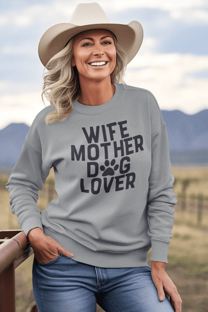 Wife Mother Dog Lover Sweatshirt - Shih Tzu Gifts