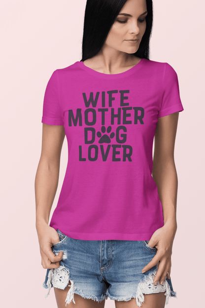 "Wife Mother Dog Lover" T-Shirt – Perfect for dog-loving moms! - Shih Tzu Gifts