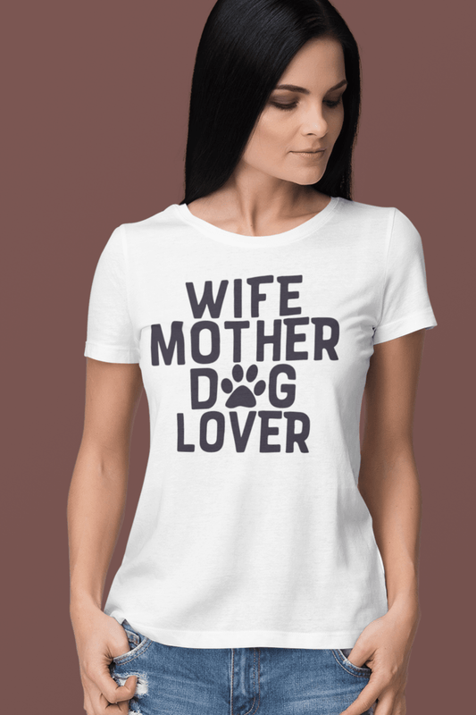 "Wife Mother Dog Lover" T-Shirt – Perfect for dog-loving moms! - Shih Tzu Gifts