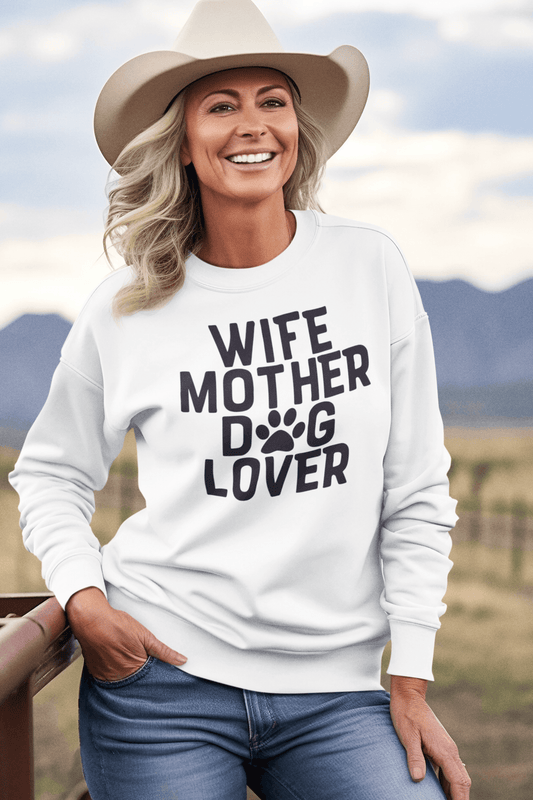 Wife Mother Dog Lover Sweatshirt - Shih Tzu Gifts