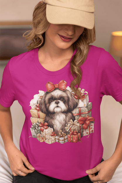 Christmas Gifts Shih Tzu T-Shirt – Perfect Holiday Gift for Dog Lovers - Shih Tzu Gifts