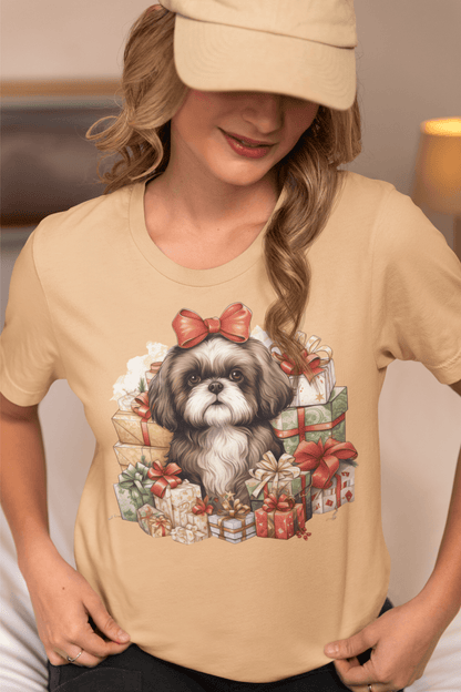 Christmas Gifts Shih Tzu T-Shirt – Perfect Holiday Gift for Dog Lovers - Shih Tzu Gifts