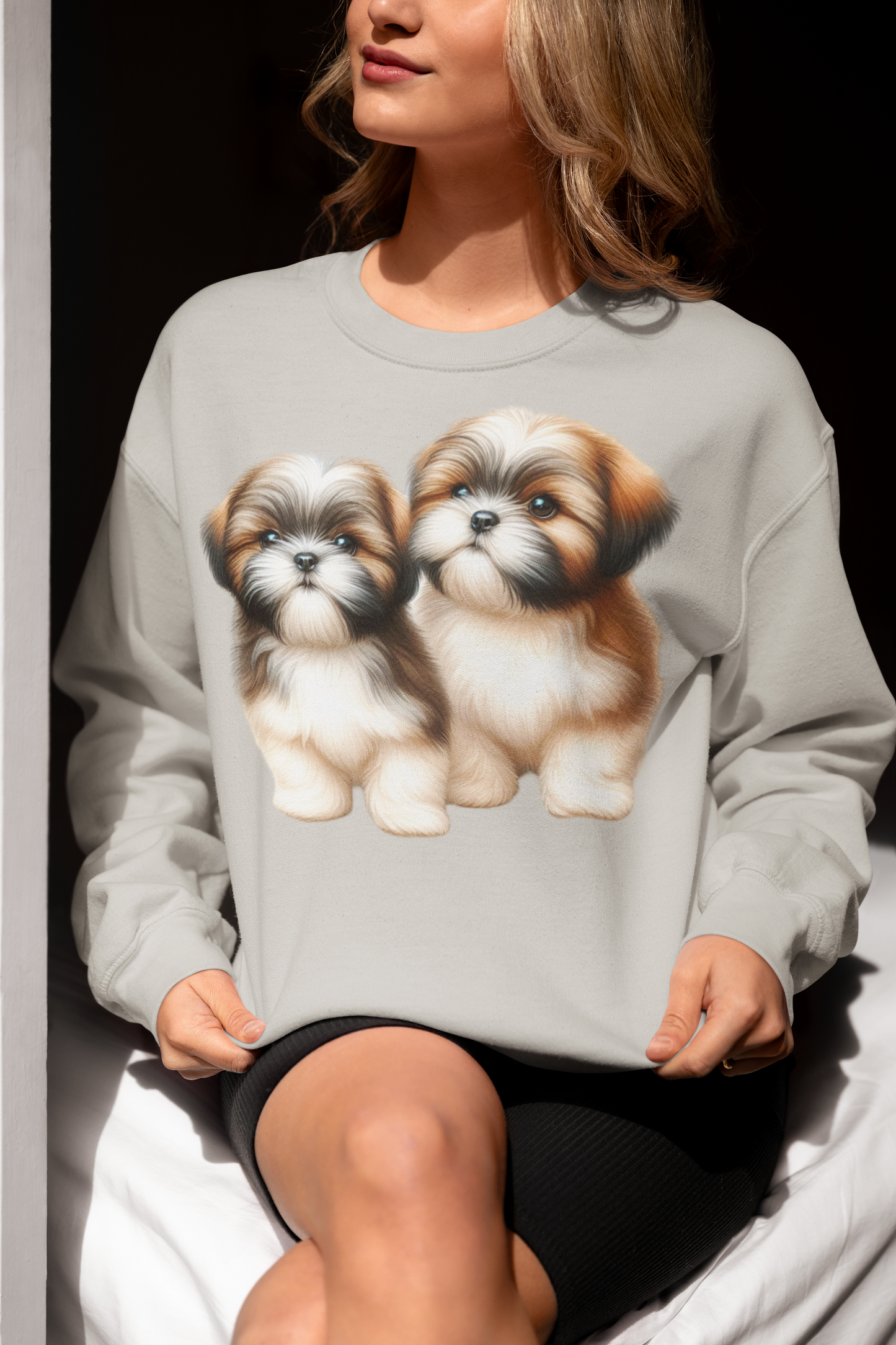 Two Babies Shih Tzu Sweatshirt