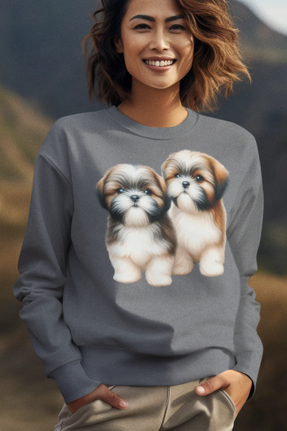 Two Babies Shih Tzu Sweatshirt