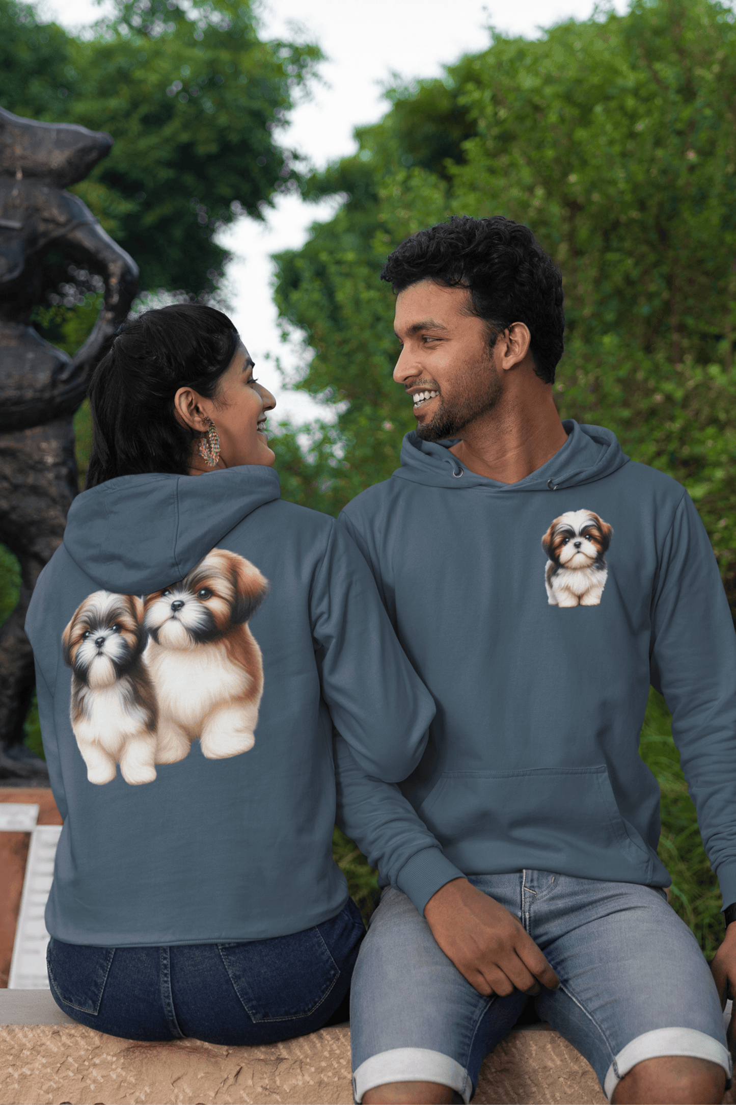 Two Babies Shih Tzu Hooded Sweatshirt - Shih Tzu Gifts