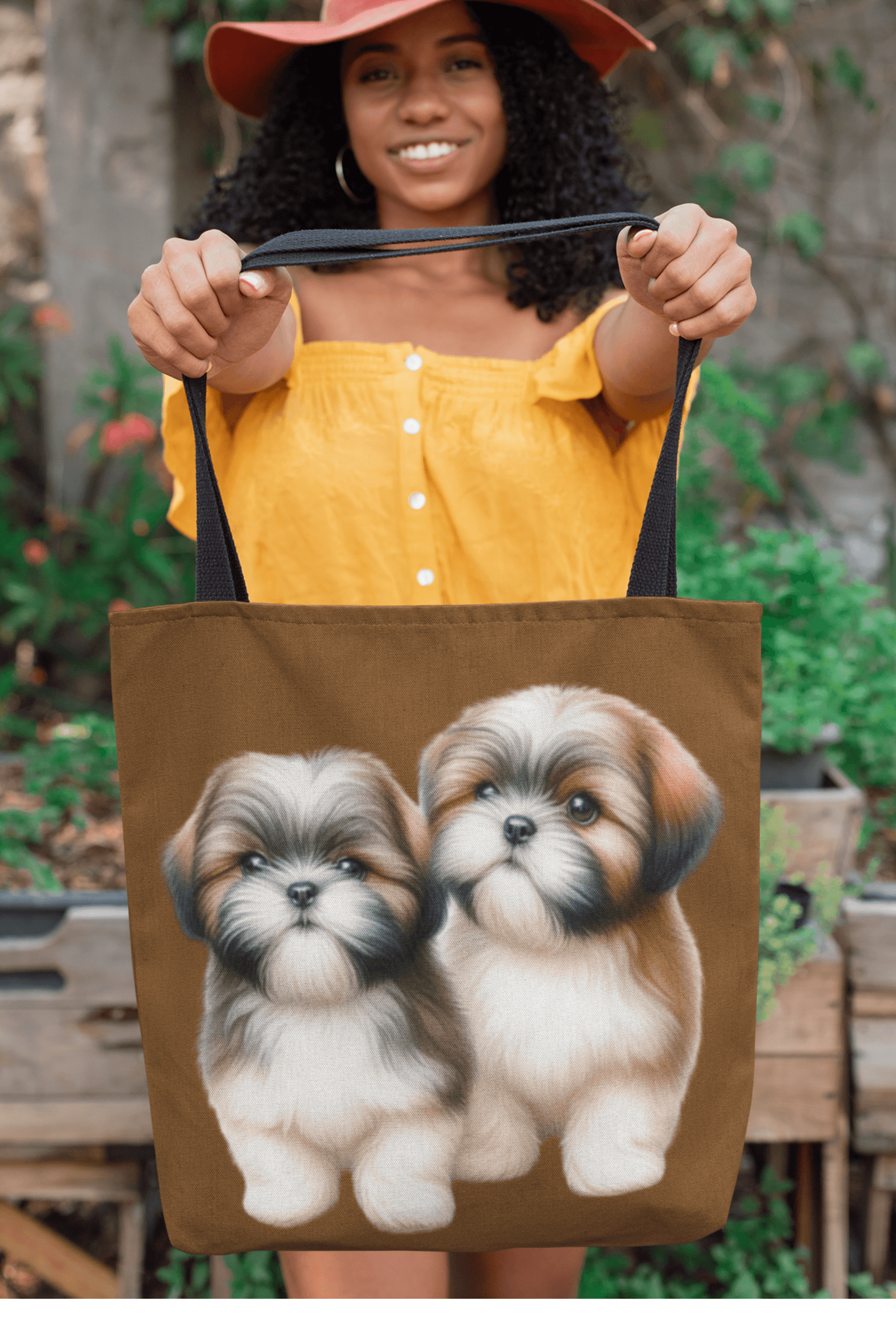 Two Babies Shih Tzu Tote Bag - Shih Tzu Gifts