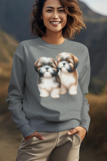 Two Babies Shih Tzu Sweatshirt