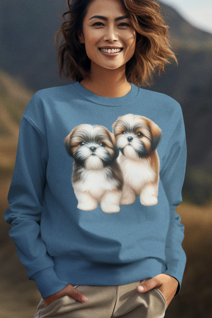 Two Babies Shih Tzu Sweatshirt