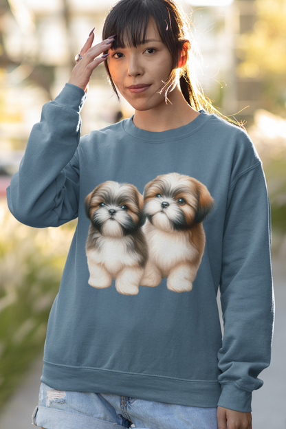 Two Babies Shih Tzu Sweatshirt