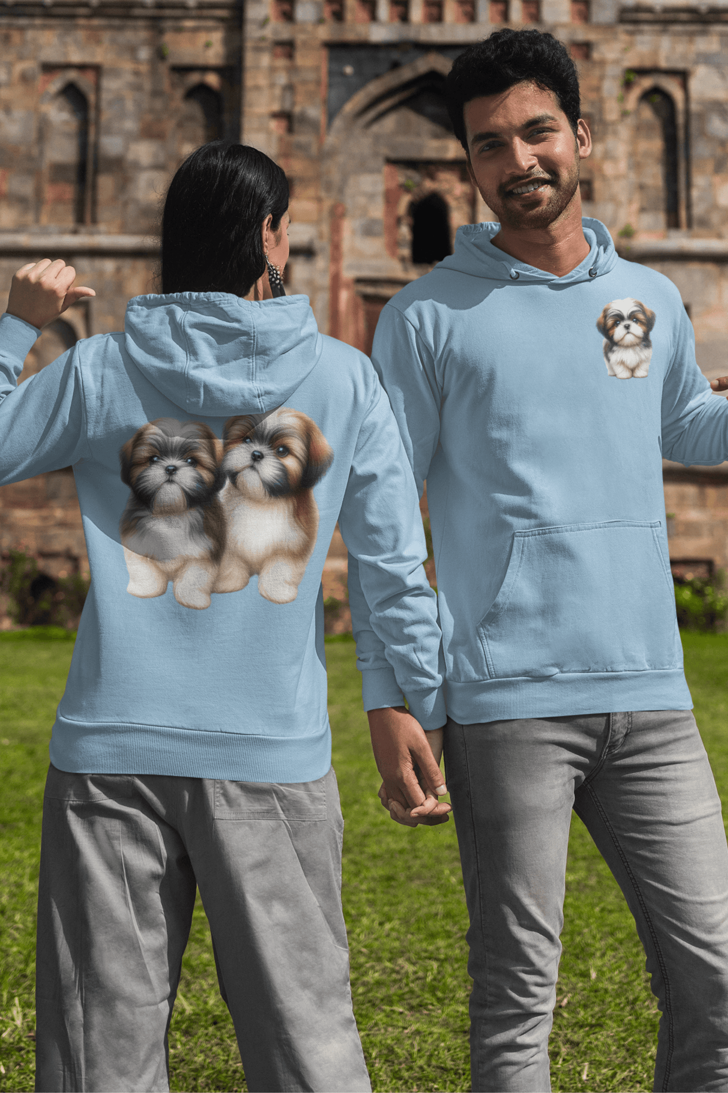 Two Babies Shih Tzu Hooded Sweatshirt - Shih Tzu Gifts