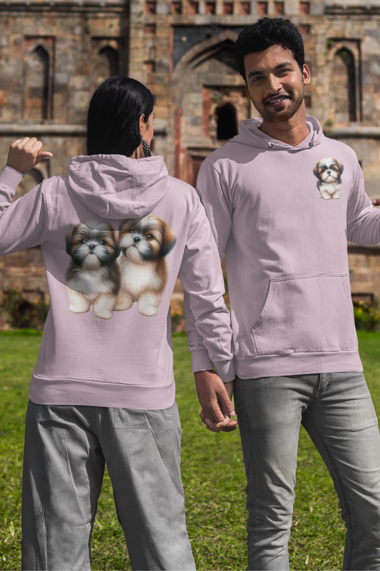 Two Babies Shih Tzu Hooded Sweatshirt