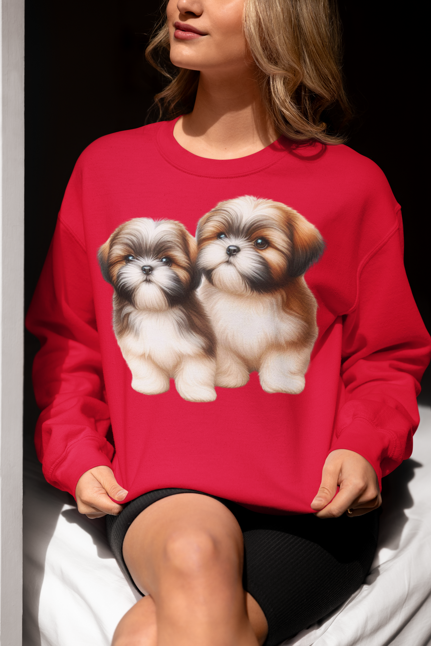 Two Babies Shih Tzu Sweatshirt