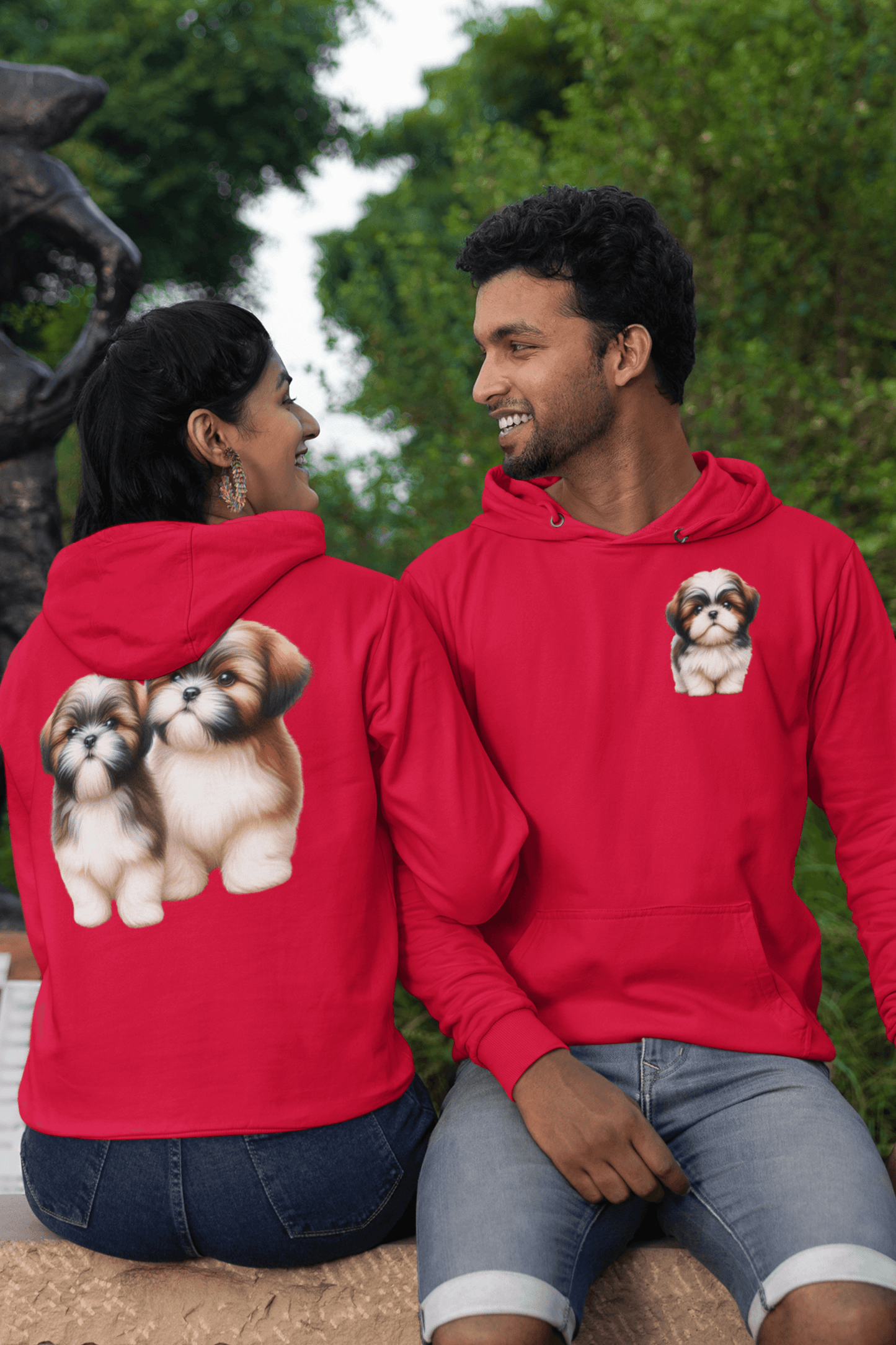 Two Babies Shih Tzu Hooded Sweatshirt - Shih Tzu Gifts