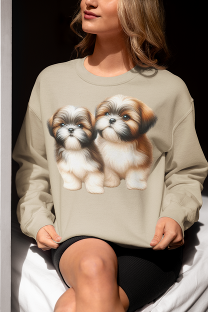 Two Babies Shih Tzu Sweatshirt