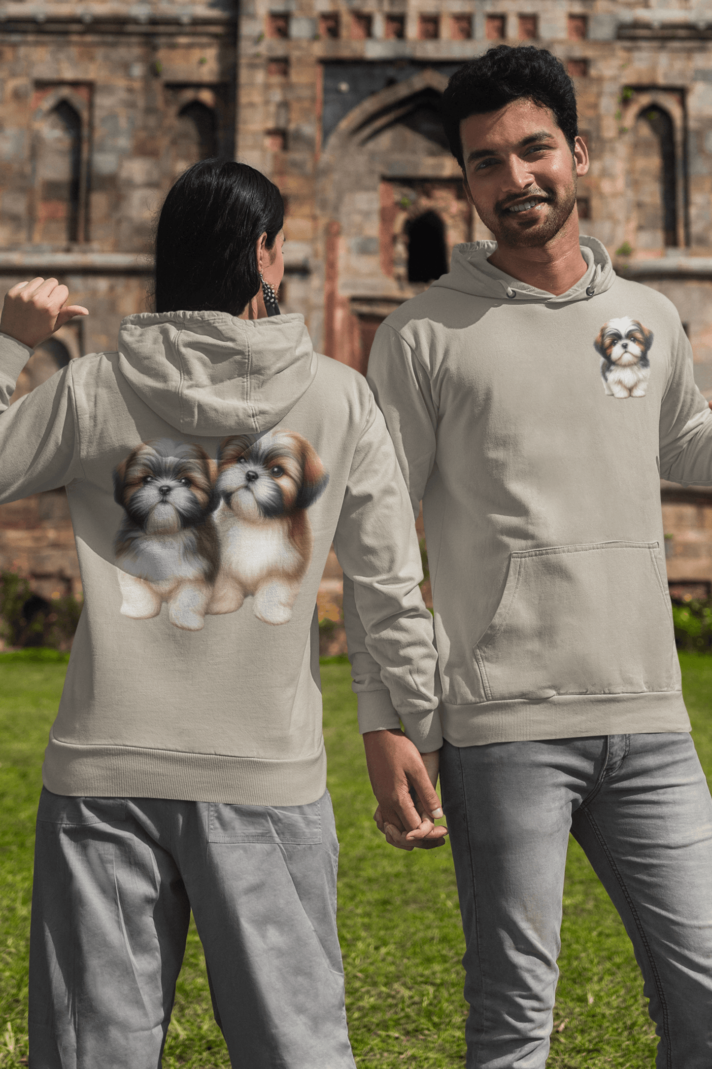 Two Babies Shih Tzu Hooded Sweatshirt - Shih Tzu Gifts