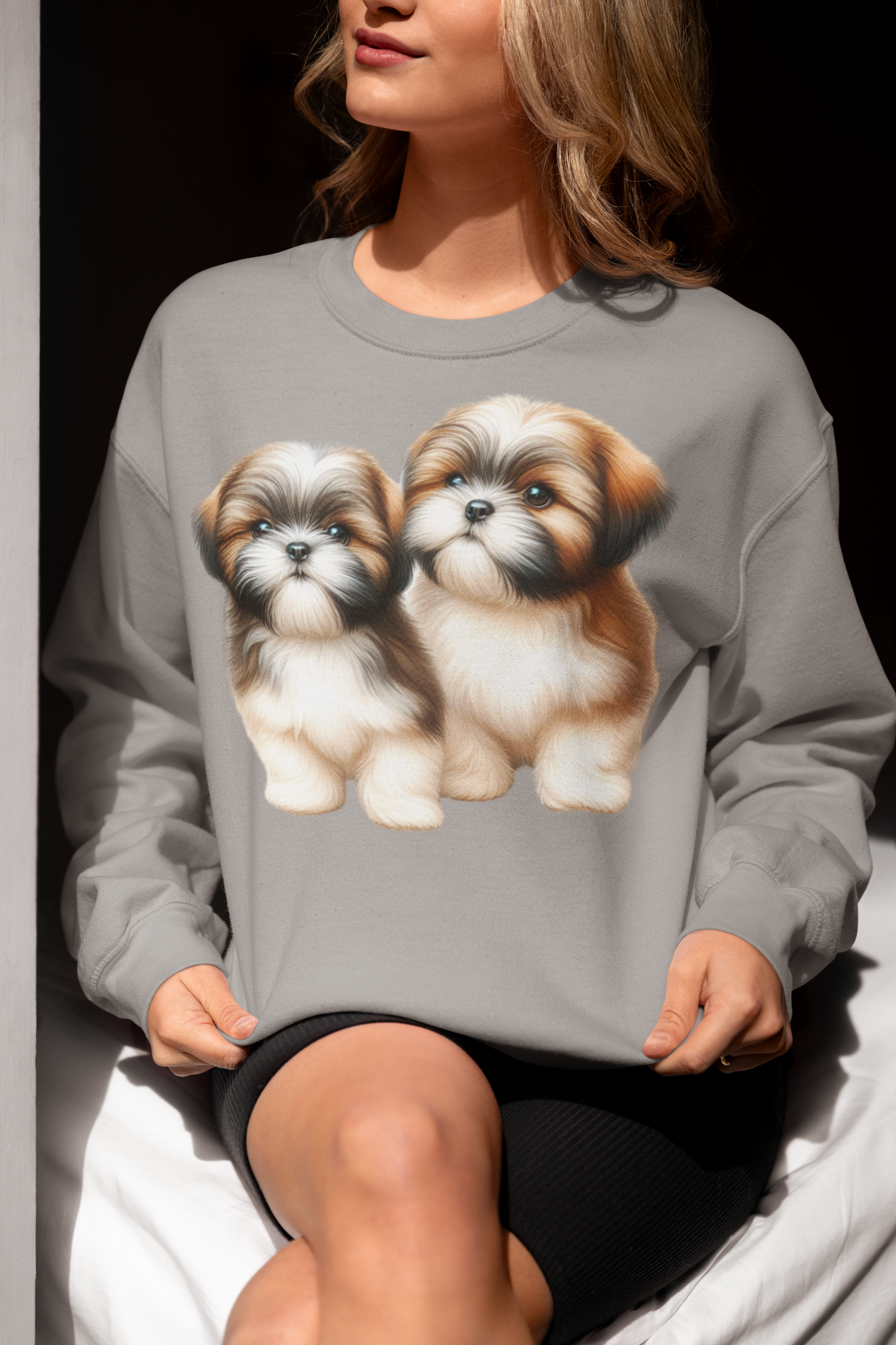 Two Babies Shih Tzu Sweatshirt