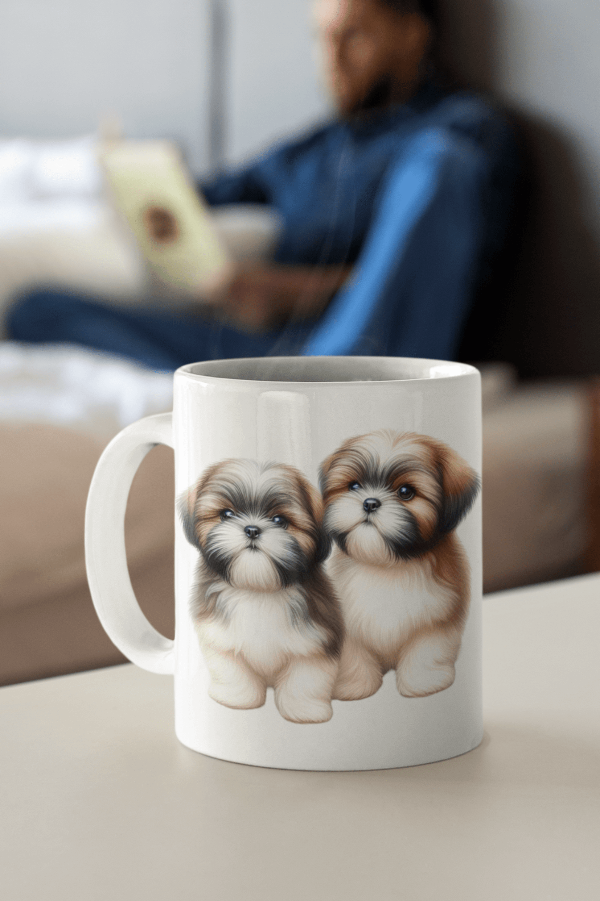 Two Babies Shih Tzu Ceramic Mug - Shih Tzu Gifts