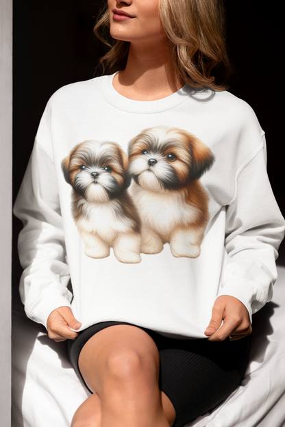 Two Babies Shih Tzu Sweatshirt