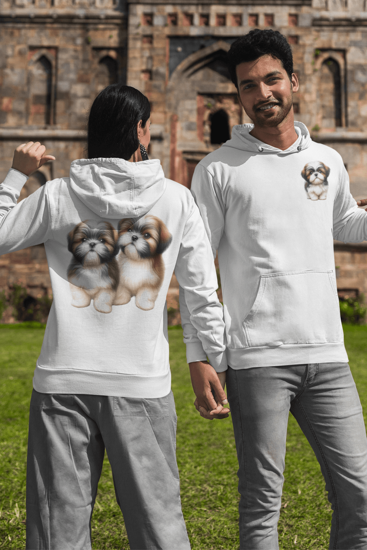 Two Babies Shih Tzu Hooded Sweatshirt - Shih Tzu Gifts