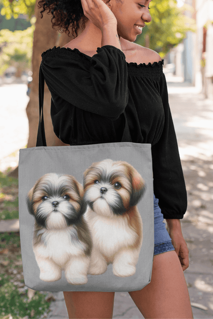 Two Babies Shih Tzu Tote Bag - Shih Tzu Gifts