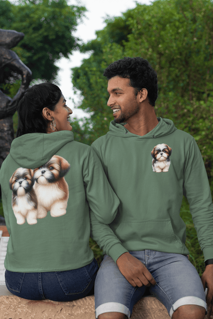 Two Babies Shih Tzu Hooded Sweatshirt - Shih Tzu Gifts