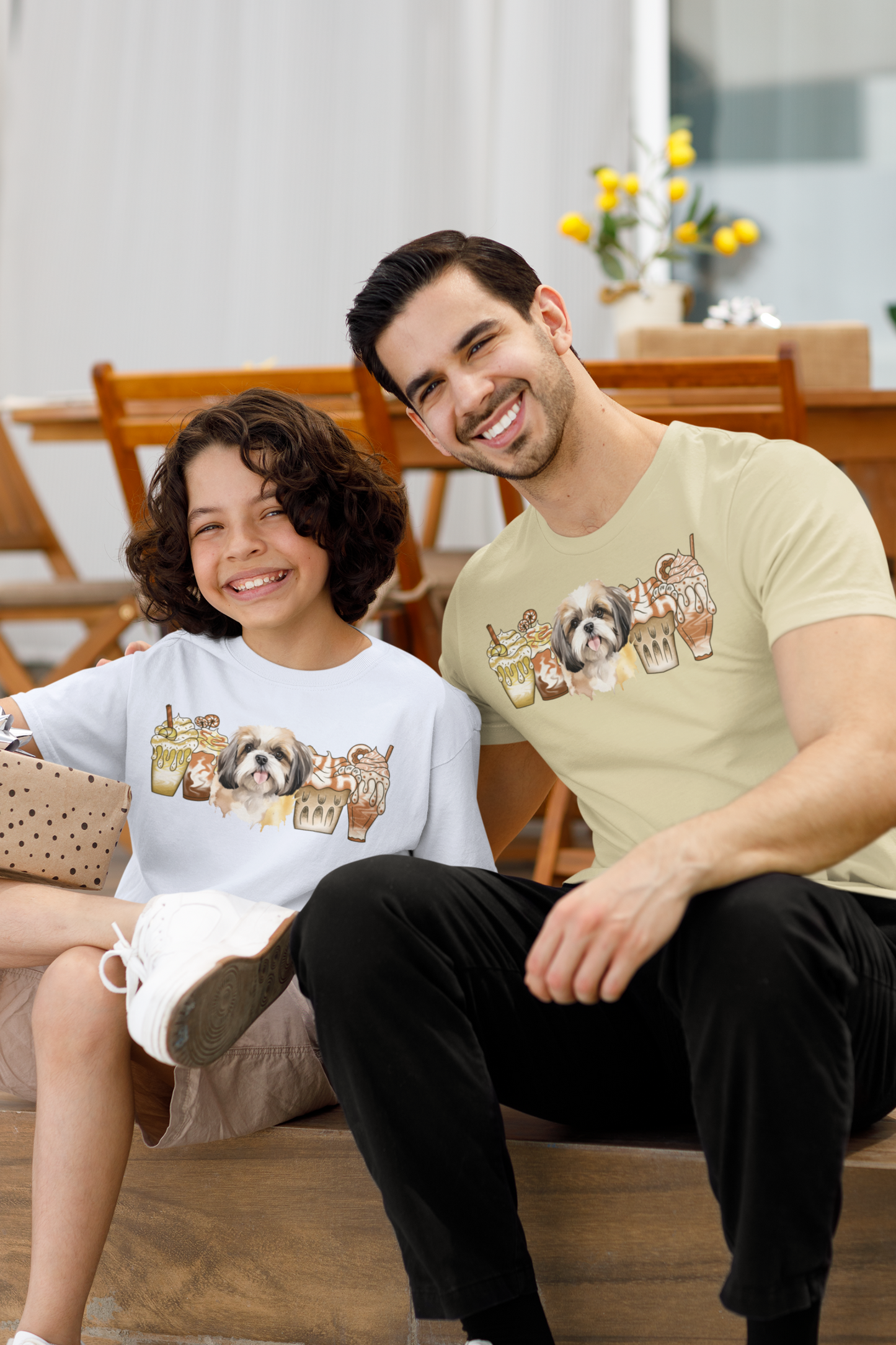 Shih Tzu With Ice Coffee Youth Short Sleeve Tee