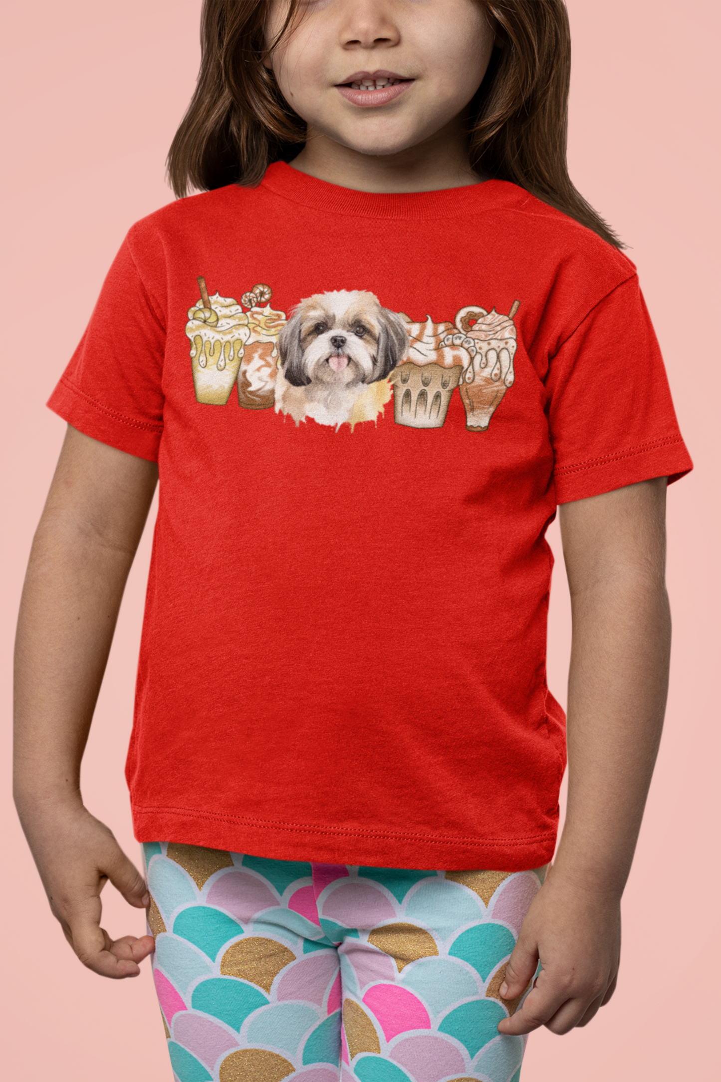 Shih Tzu With Ice Coffee Youth Short Sleeve Tee