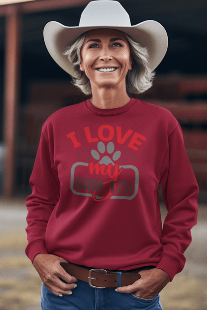 I Love My Shih Tzu Sweatshirt - Shih Tzu Gifts