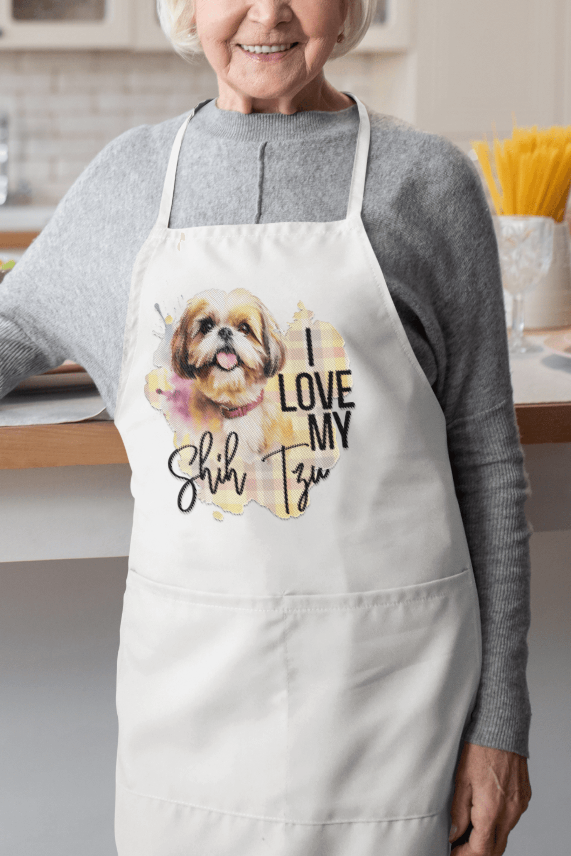 I Love My Shih Tzu Apron - Shih Tzu Gifts