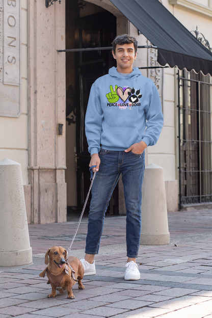 Peace Love Dogs Hoodie – Cozy Gift for Dog Lovers & Pet Owners