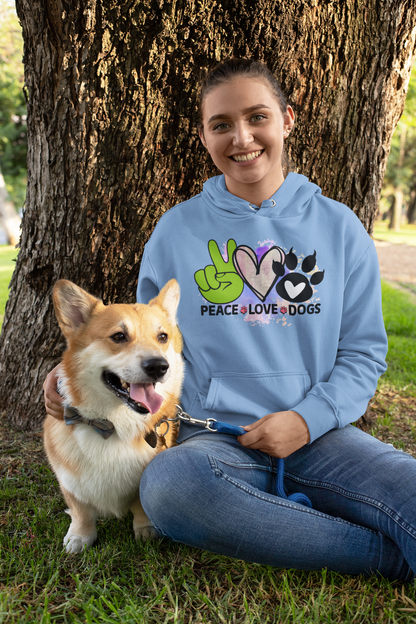 Peace Love Dogs Hoodie – Cozy Gift for Dog Lovers & Pet Owners