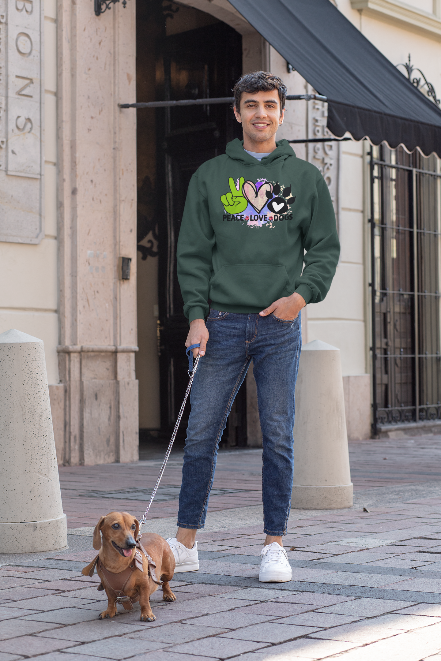 Peace Love Dogs Hoodie – Cozy Gift for Dog Lovers & Pet Owners