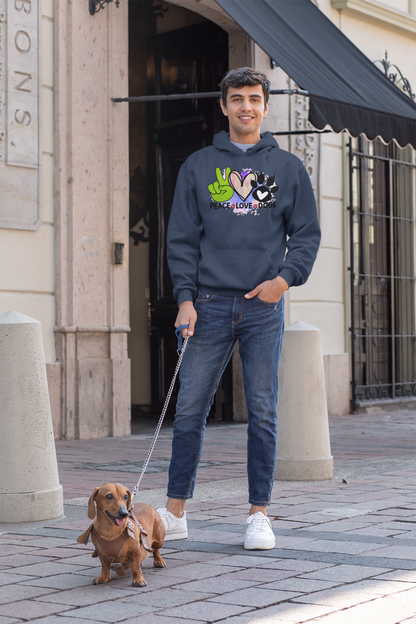 Peace Love Dogs Hoodie – Cozy Gift for Dog Lovers & Pet Owners