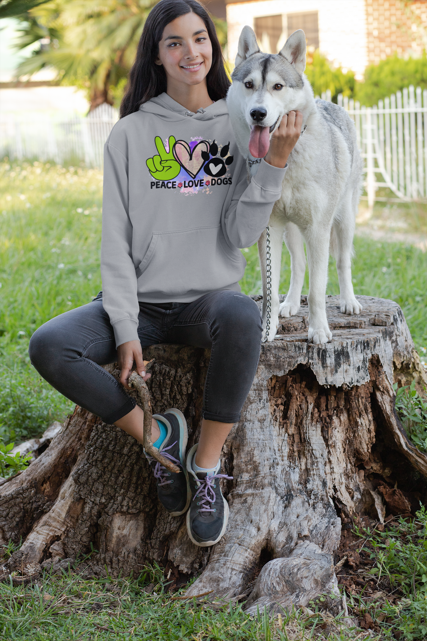 Peace Love Dogs Hoodie – Cozy Gift for Dog Lovers & Pet Owners