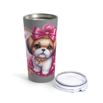 Pink Bow Shih Tzu Tumbler