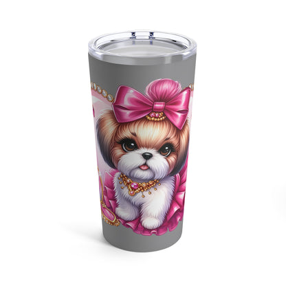 Pink Bow Shih Tzu Tumbler