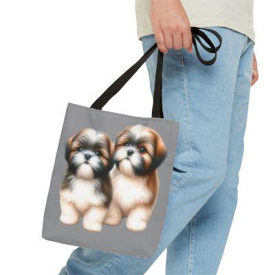 Two Babies Shih Tzu Tote Bag - Shih Tzu Gifts