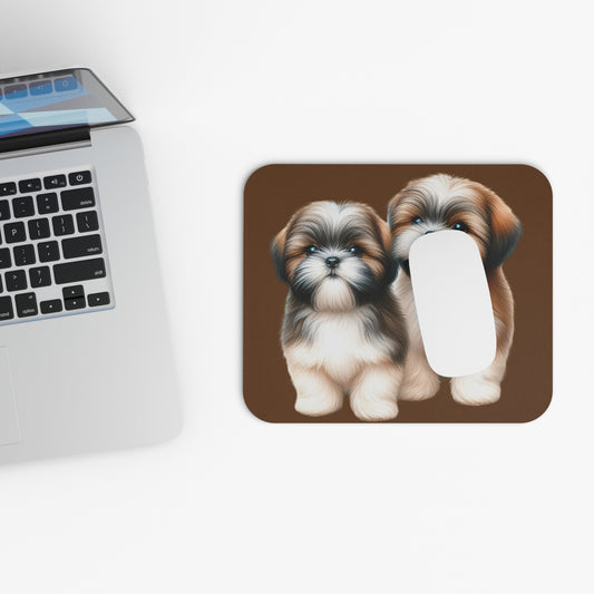 Two Babies Shih Tzu Mouse Pad