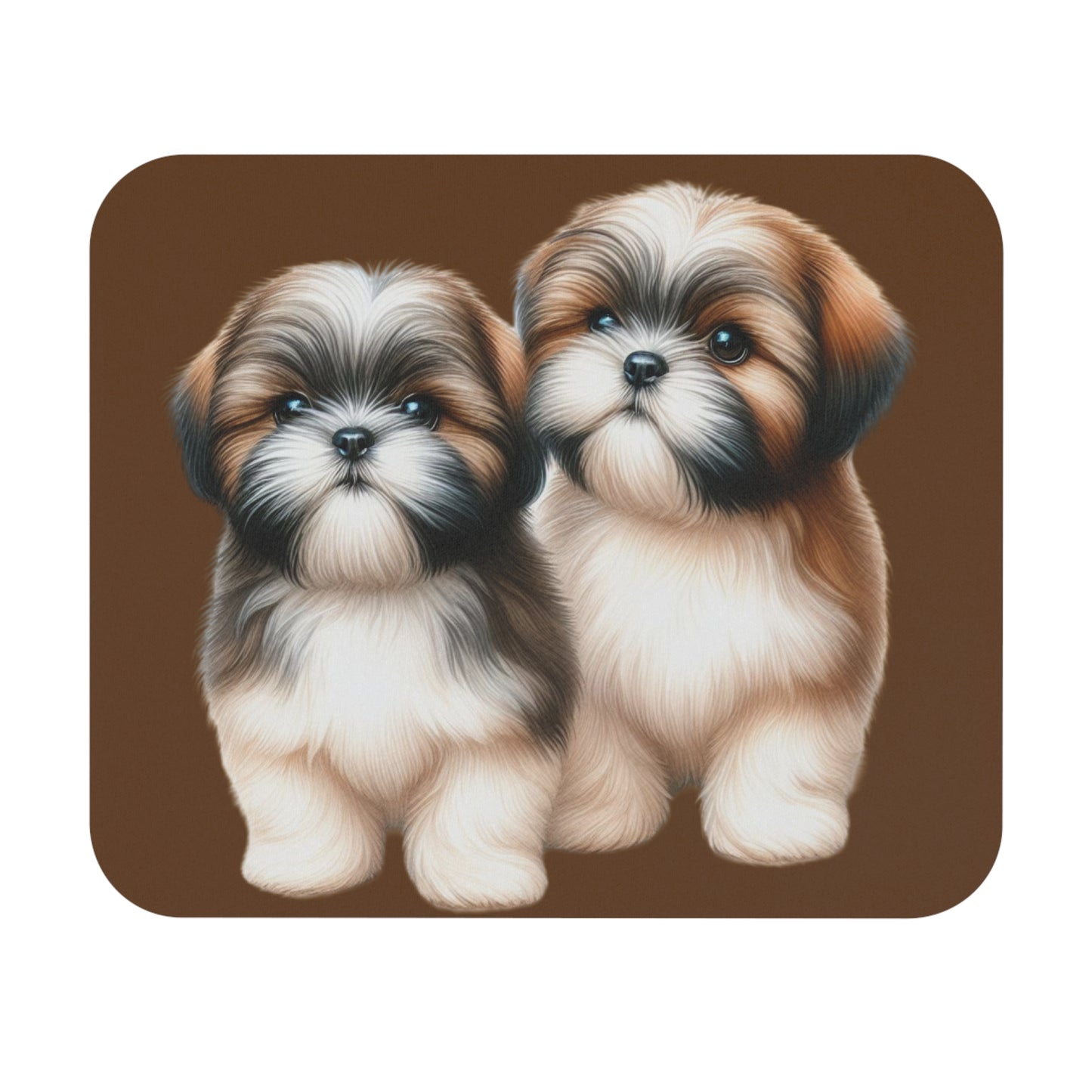 Two Babies Shih Tzu Mouse Pad