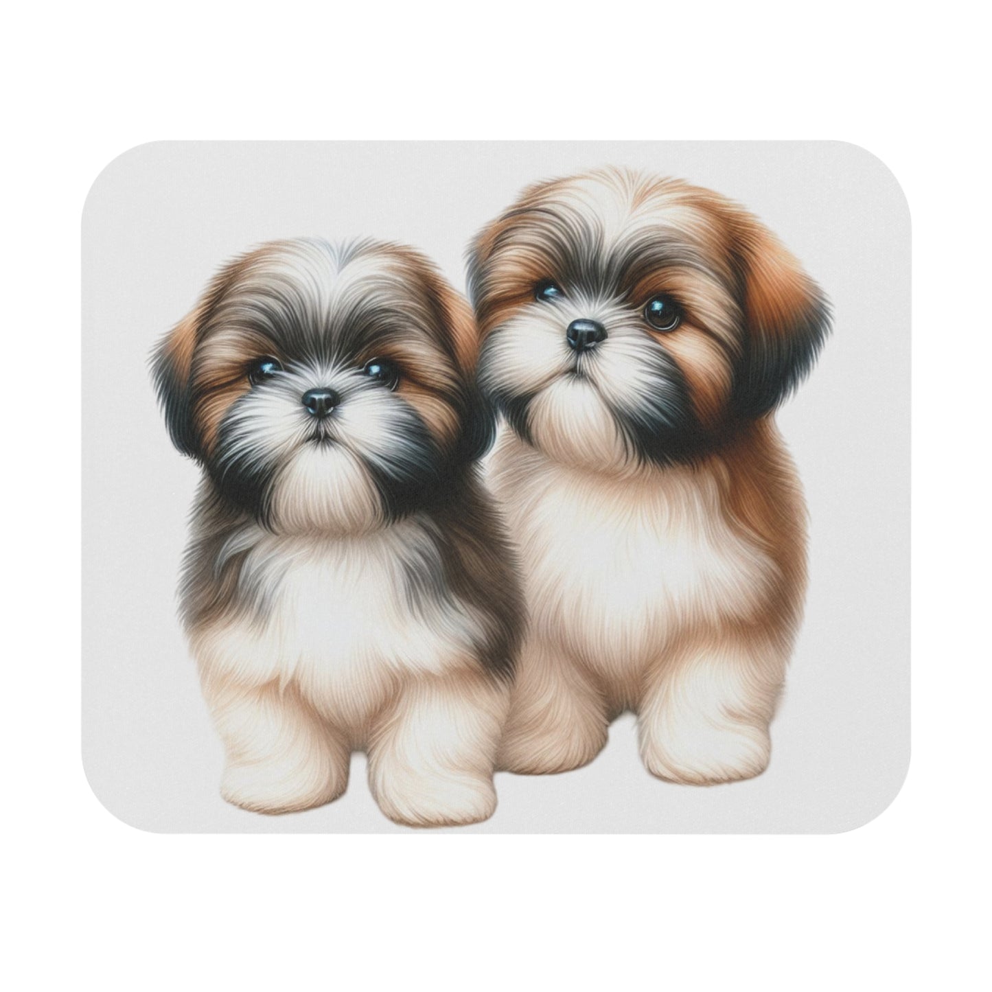 Two Babies Shih Tzu Mouse Pad