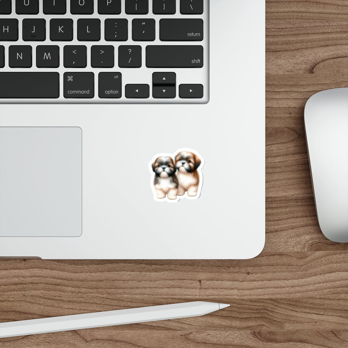 Two Babies Shih Tzu Die-Cut Stickers