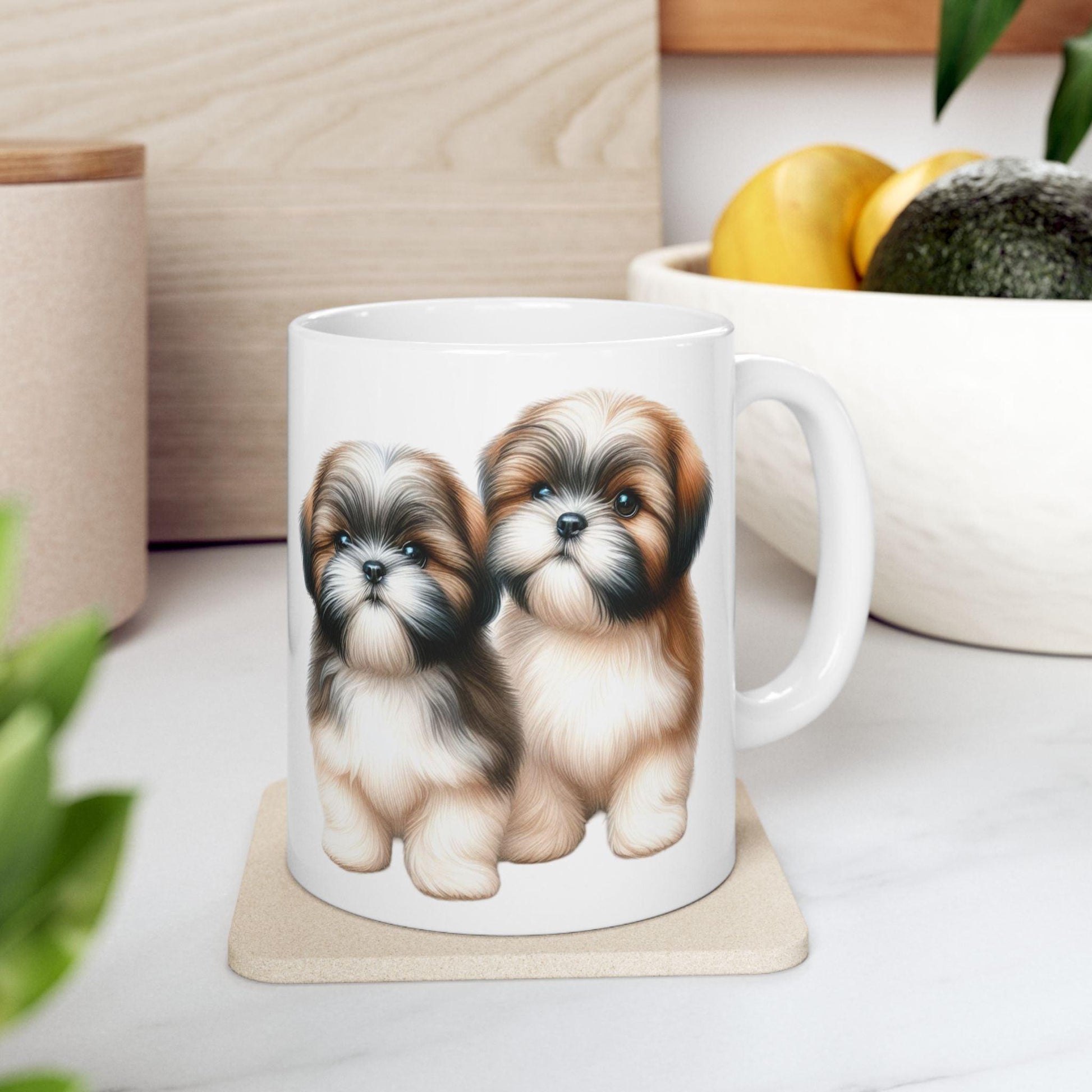 Two Babies Shih Tzu Ceramic Mug - Shih Tzu Gifts