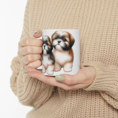 Two Babies Shih Tzu Ceramic Mug - Shih Tzu Gifts