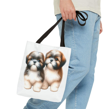 Two Babies Shih Tzu Tote Bag - Shih Tzu Gifts