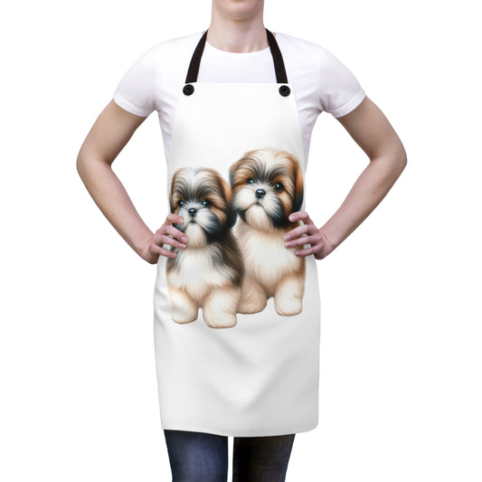 Two Babies Shih Tzu Apron