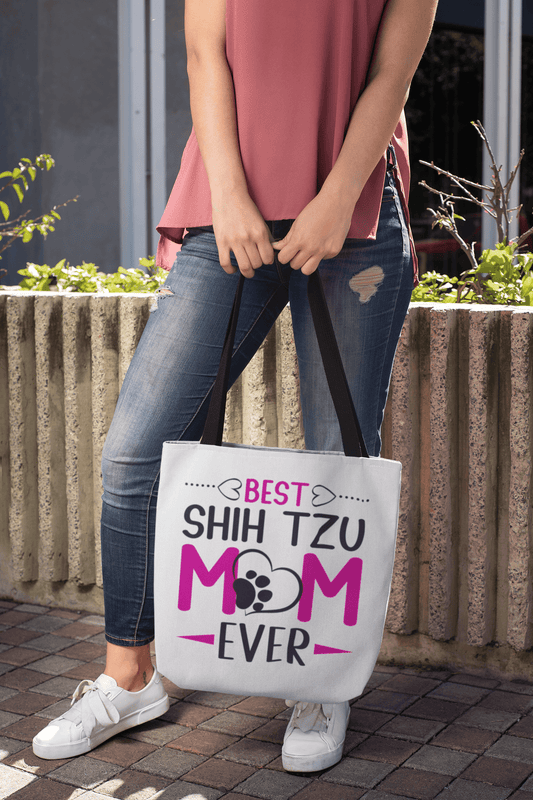 Best Shih Tzu Mom Ever Tote Bag - Shih Tzu Gifts