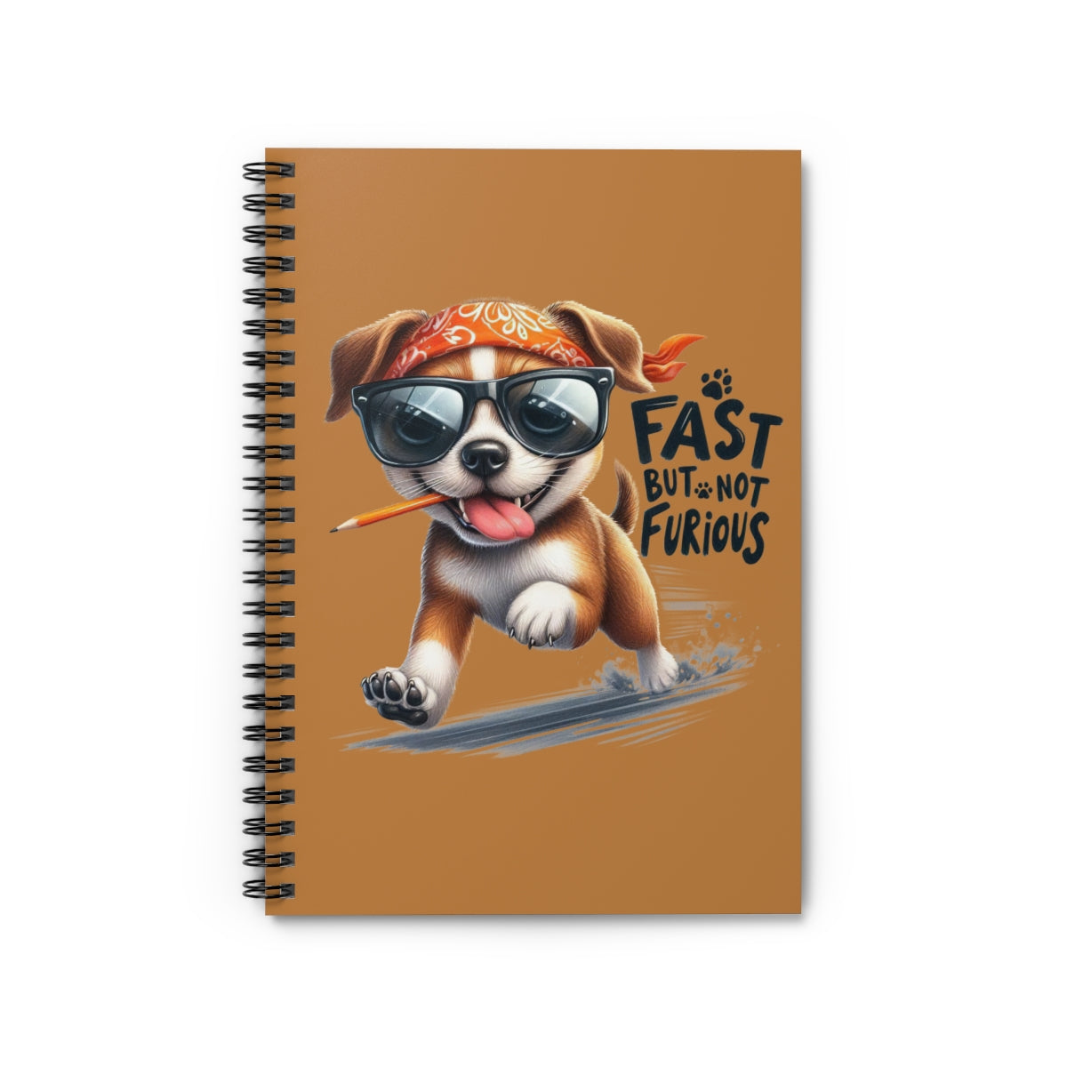 Fast But Not Furious Notebook – Fun Spiral Journal Gift Idea